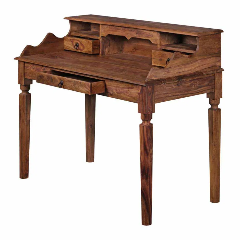 Schreibtische|Computertische*Pharao24 Massivholz Schreibtisch Velinan