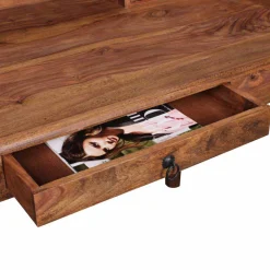 Schreibtische|Computertische*Pharao24 Massivholz Schreibtisch Velinan