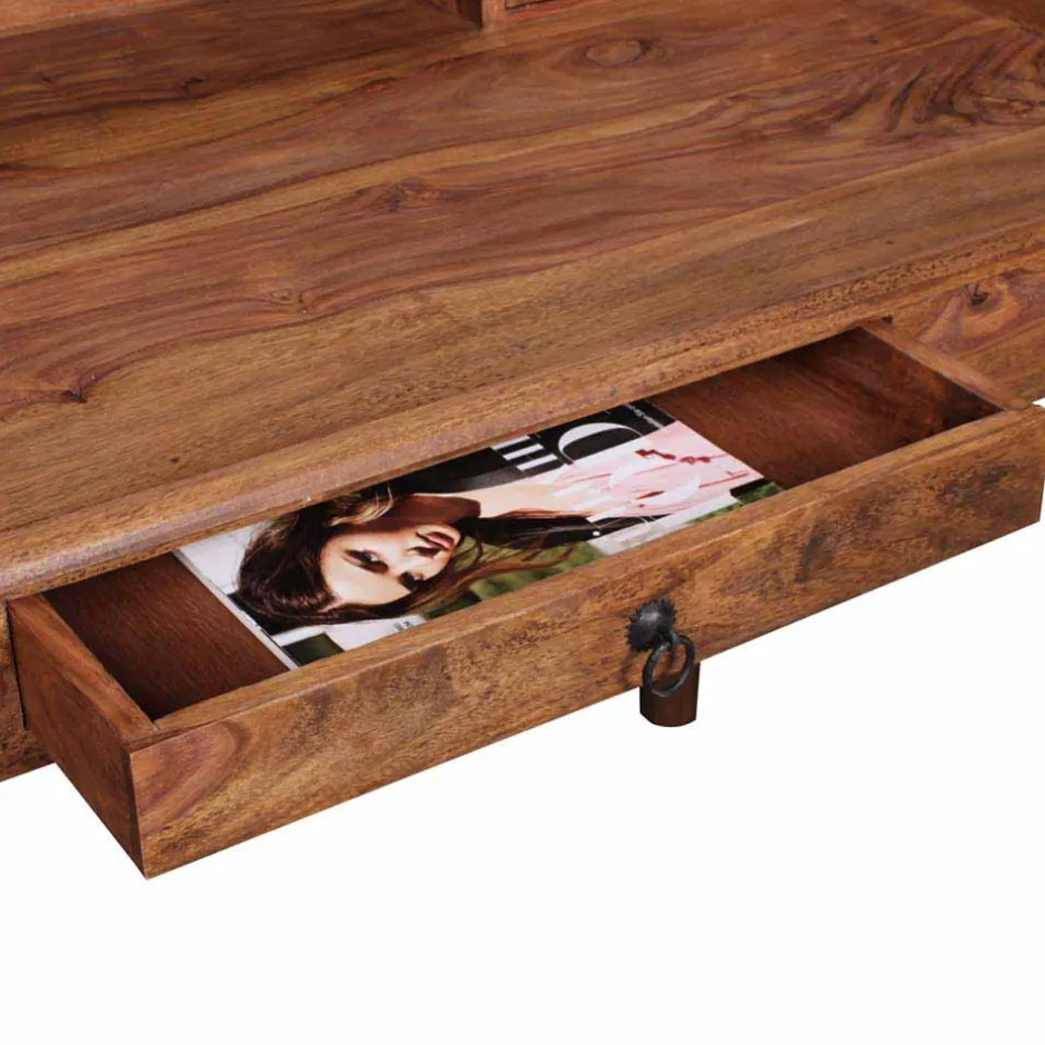 Schreibtische|Computertische*Pharao24 Massivholz Schreibtisch Velinan