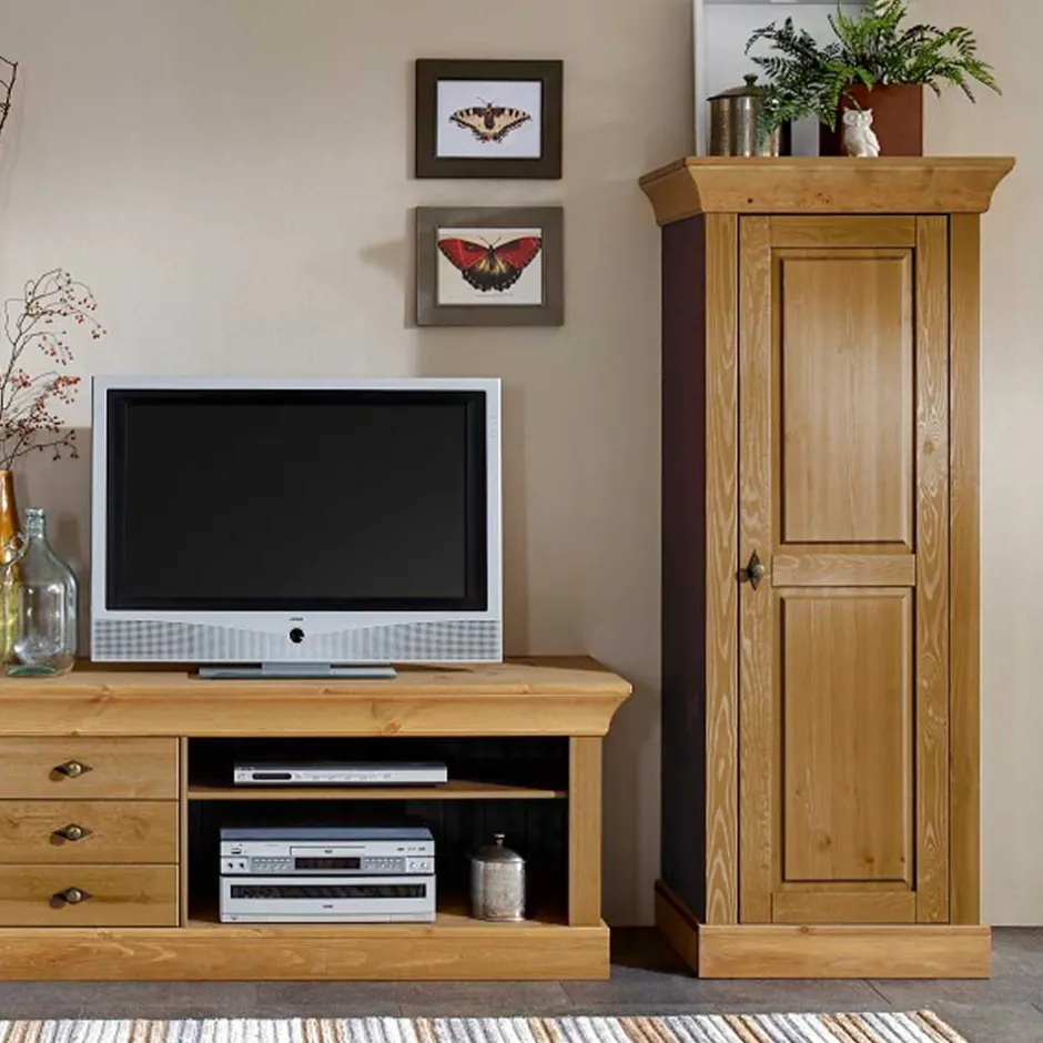 Wohnzimmerschrank|Massivholz Schränke*Pharao24 Massivholz Seitenschrank Drobeta