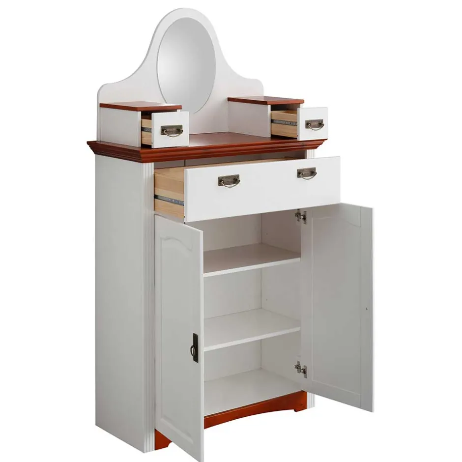 Wohnzimmervitrinen|Massivholz Schränke*Pharao24 Massivholz Vertiko Raimon