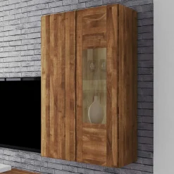 Wandvitrinen*Pharao24 Massivholz Wandvitrine Sascora