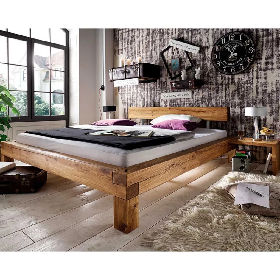 Doppelbetten|Massivholzbetten*Pharao24 Massivholzbett Flavios