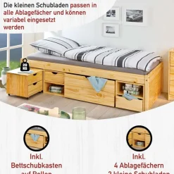 Komfortbetten|Einzelbetten*Pharao24 Massivholzbett Oliver