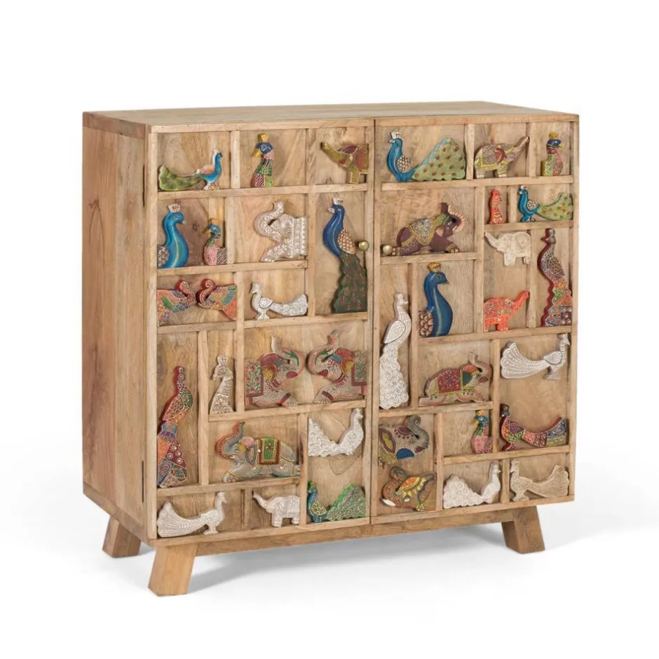 Pharao24 Massivholzkommode Caveira> Küchenkommode|Wohnzimmerkommoden