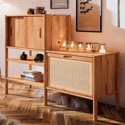 Raumteiler|Bücherregale*Pharao24 Massivholzregal Artjes