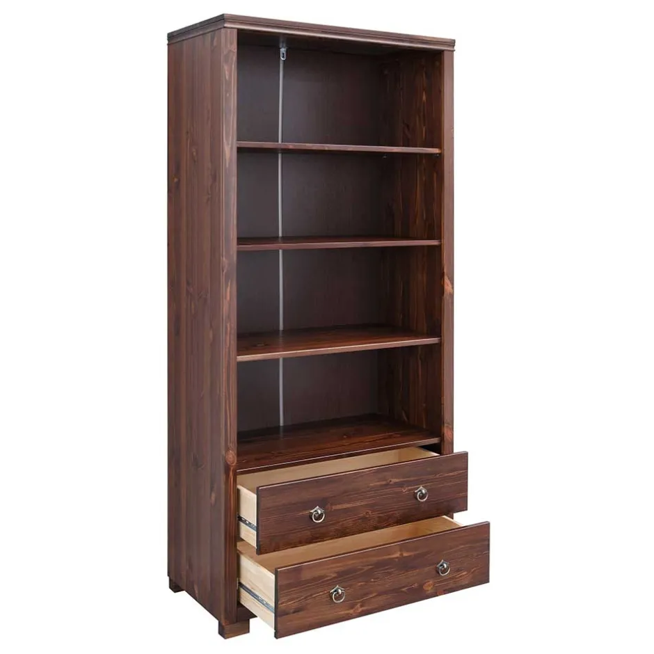 Massivholzmöbel|Büchervitrinen*Pharao24 Massivholzregal Maseria