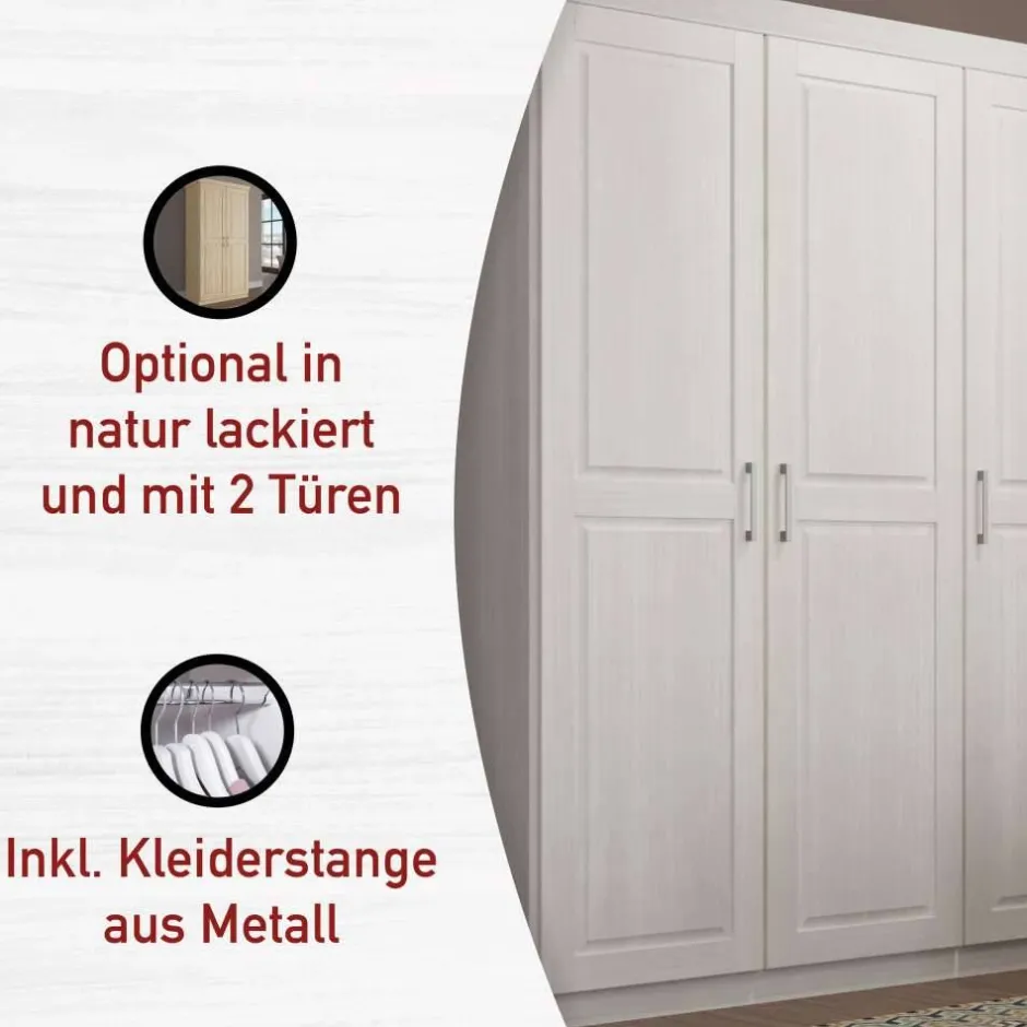 Pharao24 Massivholzschrank Classico> Drehtürenschränke|Massivholz Kleiderschränke