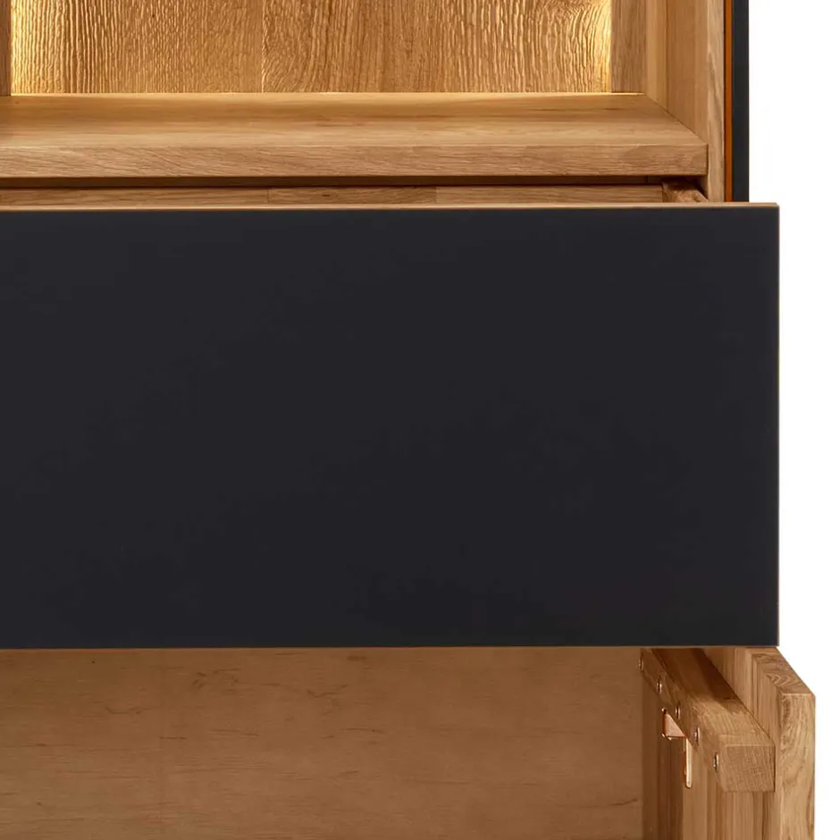 Pharao24 Massivholzschrank Despinia> Massivholzmöbel|Vitrinenschrank