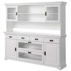 Pharao24 Massivholzschrank Henjov> Wohnzimmervitrinen|Massivholz Schränke