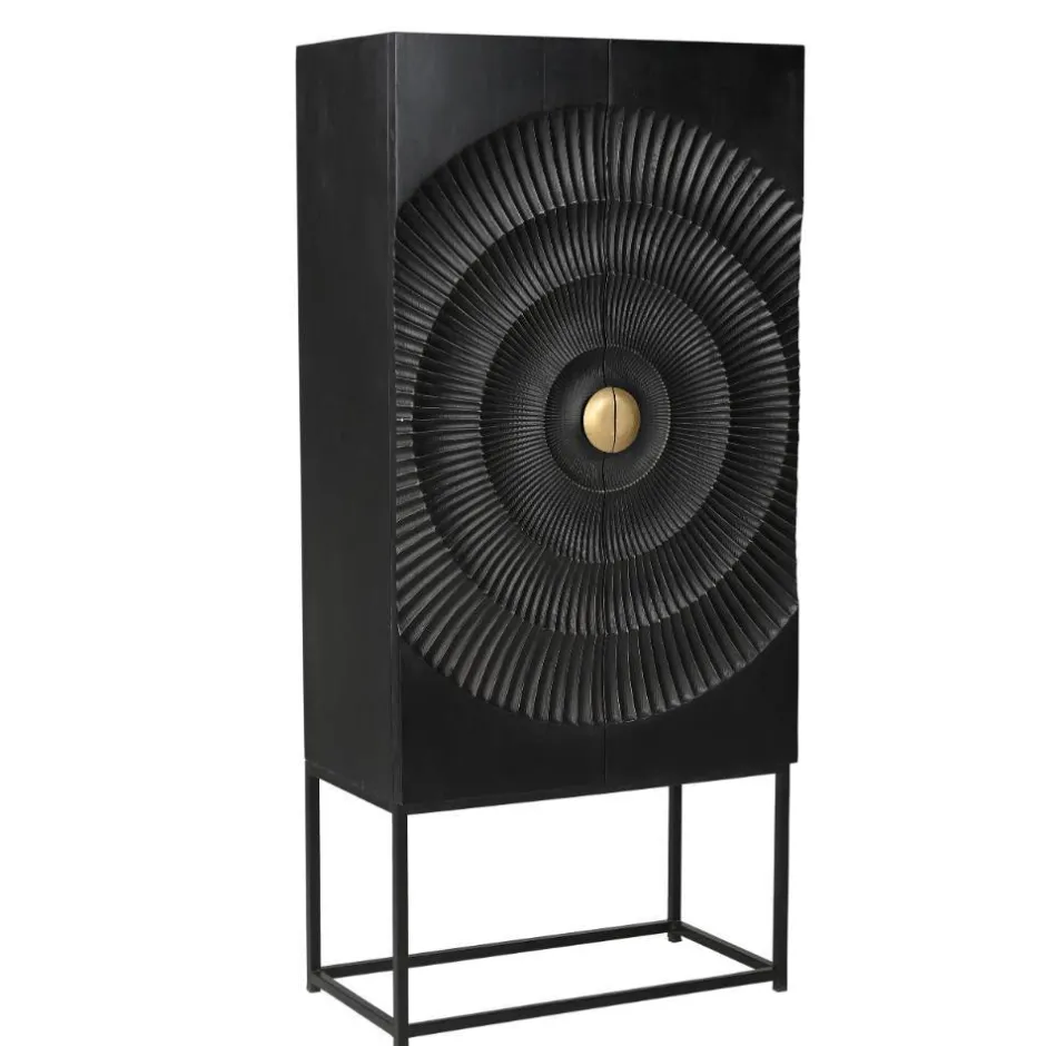 Stauraumvitrinen|Vitrinenschrank*Pharao24 Massivholzschrank Mercana