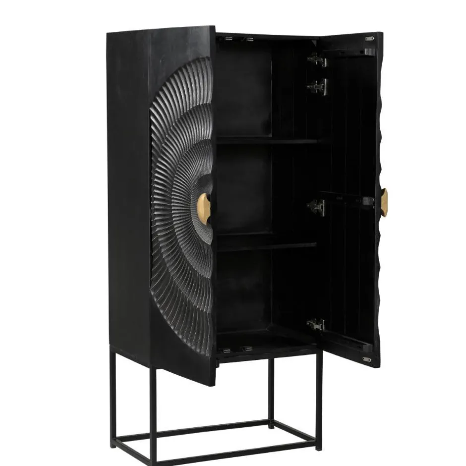 Stauraumvitrinen|Vitrinenschrank*Pharao24 Massivholzschrank Mercana