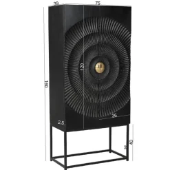 Stauraumvitrinen|Vitrinenschrank*Pharao24 Massivholzschrank Mercana