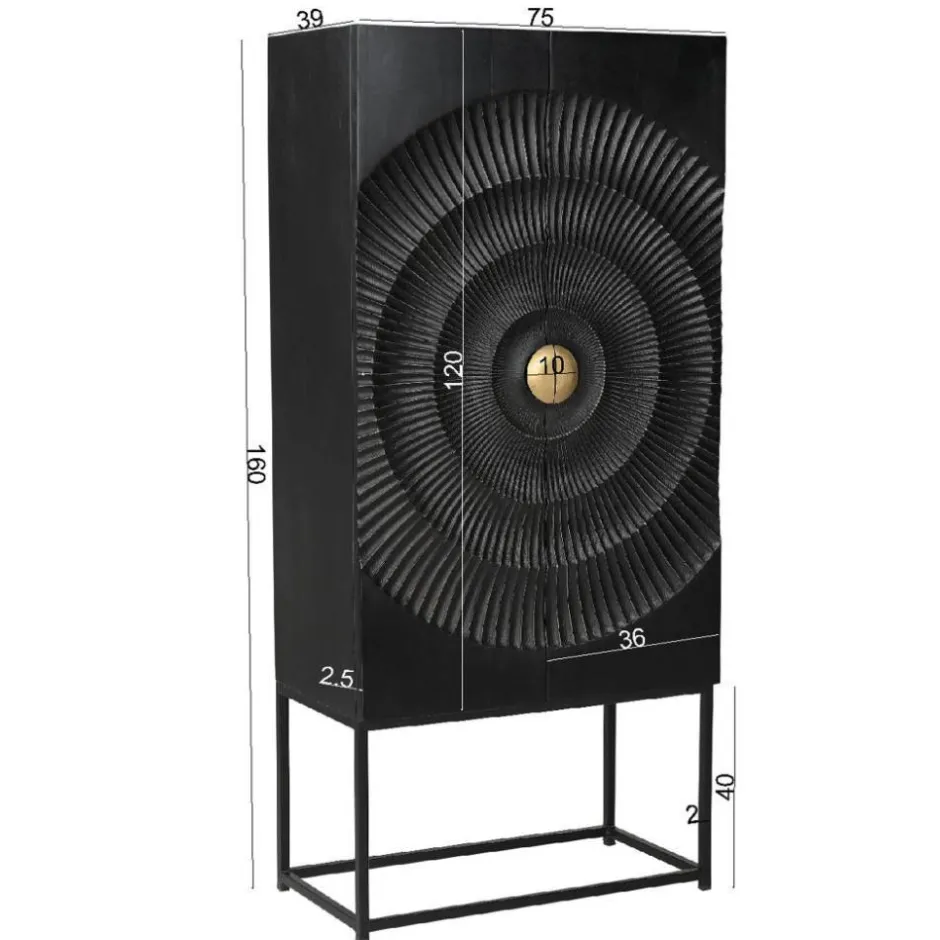 Stauraumvitrinen|Vitrinenschrank*Pharao24 Massivholzschrank Mercana