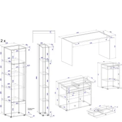 Büromöbel Sets*Pharao24 Möbel Set Home Office Rascian