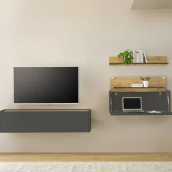 Moderne Wohnwände|Wohnwand 250 Cm*Pharao24 Möbel Wohnzimmer Uzniana