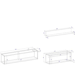 Moderne Wohnwände|Wohnwand 250 Cm*Pharao24 Möbel Wohnzimmer Uzniana