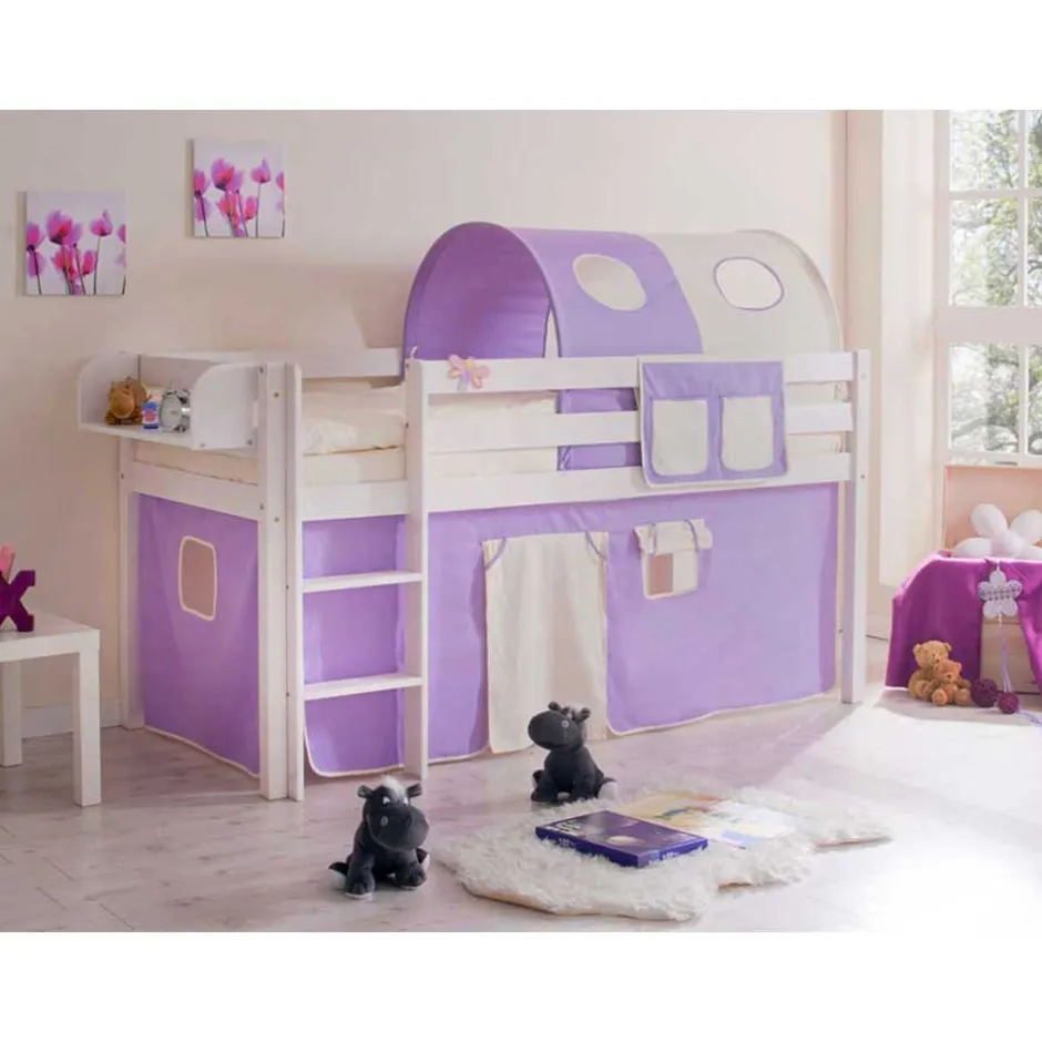 Pharao24 Mädchen Hochbett Lisa>Kinder Kinderbetten|Kinderhochbetten