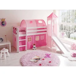 Pharao24 Mädchen Hochbett Pinky>Kinder Kinderhochbetten|Kinderbetten