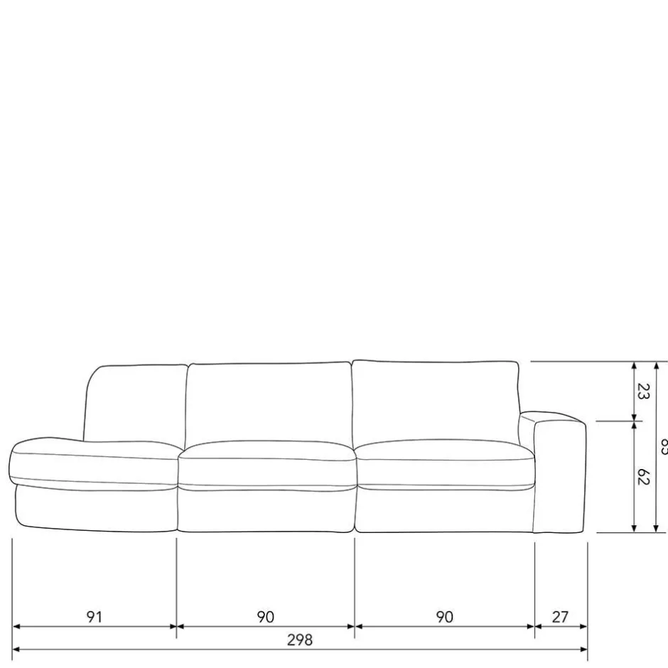 Pharao24 Mehrsitzer Sofa Fredoco> Modulsofas