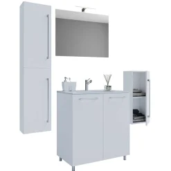 Badmöbel Sets*Pharao24 Melaminbeschichtete Badmöbel Selami