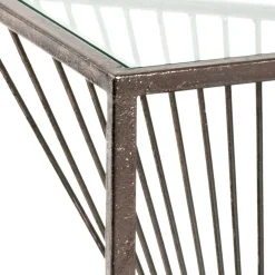 Telefontische|Glastische*Pharao24 Metall Beistelltisch Legiof