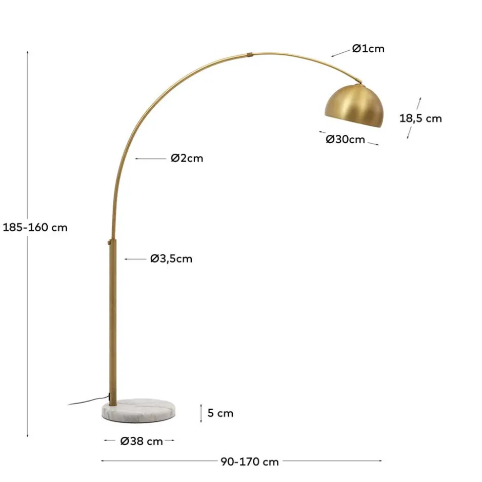 Lampen Und Leuchten*Pharao24 Metall Bogenlampe Diadonna