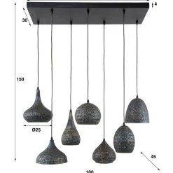 Lampen Und Leuchten*Pharao24 Metall Hängeleuchte Ipolas