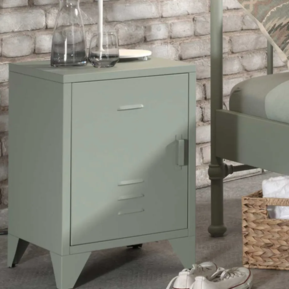 Nachtkommoden|Nachttisch*Pharao24 Metall Nachtschrank Jaisa