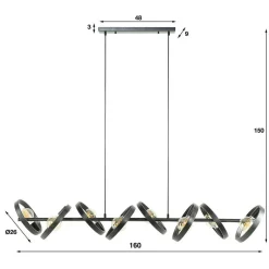 Pharao24 Metall Pendelleuchte Yannick><noscript><img width=
