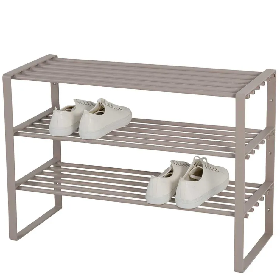 Pharao24 Metall Schuhregal Taupe Konstanz> Standregale|Schuhregale