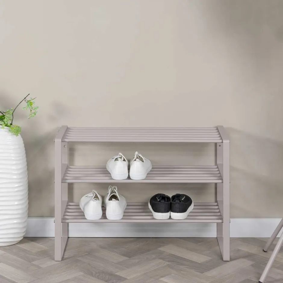 Pharao24 Metall Schuhregal Taupe Konstanz> Standregale|Schuhregale