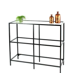 Pharao24 Metall und Glas Regal Entrega> Wohnzimmerregale|Raumteiler