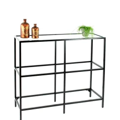 Pharao24 Metall und Glas Regal Entrega> Wohnzimmerregale|Raumteiler