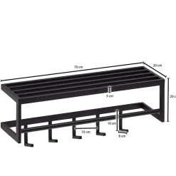 Wandgarderoben*Pharao24 Metall Wandgarderobe Vulcanus