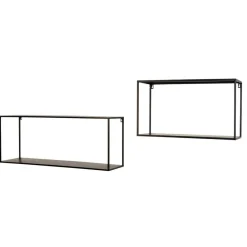 Hängeregale|Wandregale*Pharao24 Metallregale schwarz Neclas