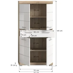 Bad Hochschränke*Pharao24 Midischrank Bad Kwesina