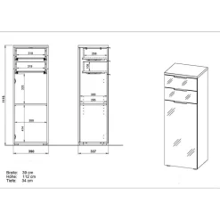 Bad Hochschränke*Pharao24 Midischrank Gramos