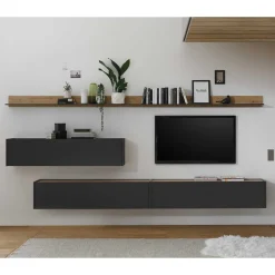 Moderne Wohnwände|Wohnwand 350 Cm*Pharao24 Moderne Wohnwand Uzniana