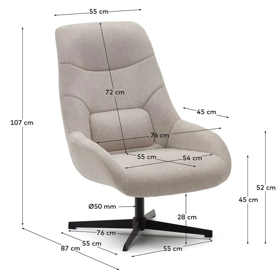 Wohnzimmer Sessel*Pharao24 Moderner Drehsessel Ainbola