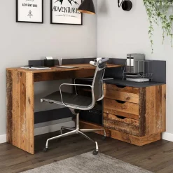 Computertische|Jugendschreibtische*Pharao24 Moderner Eckschreibtisch Clorina