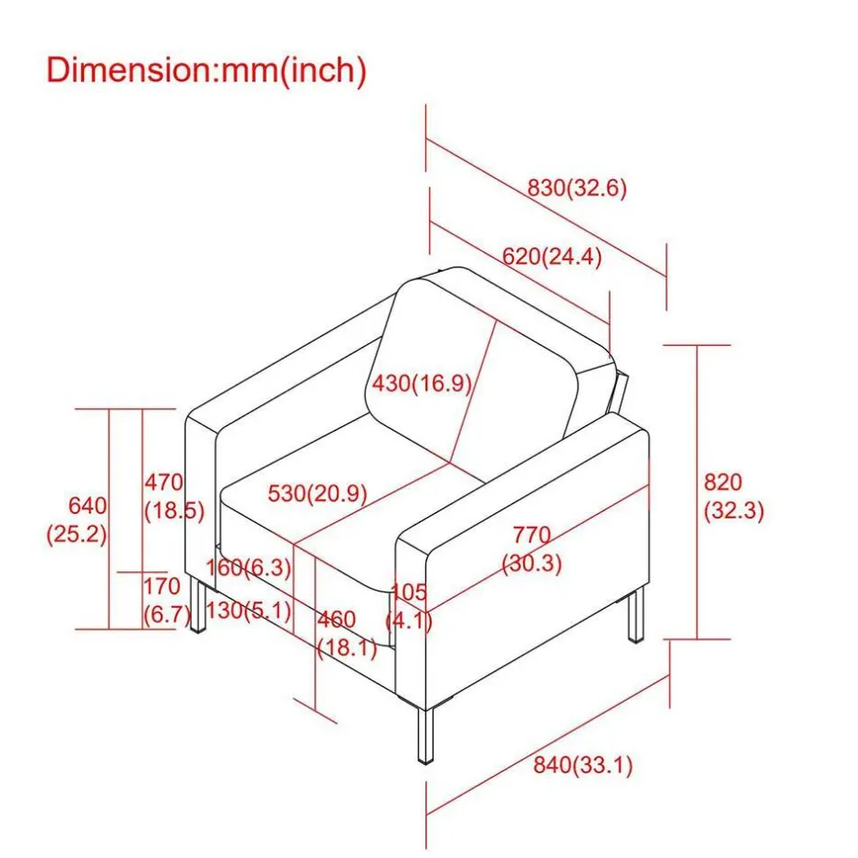 Wohnzimmer Sessel*Pharao24 Moderner Einzelsessel Ivalin