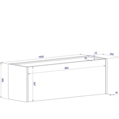 Büroschränke|Aktenschränke*Pharao24 Moderner Hängeschrank Uzniana