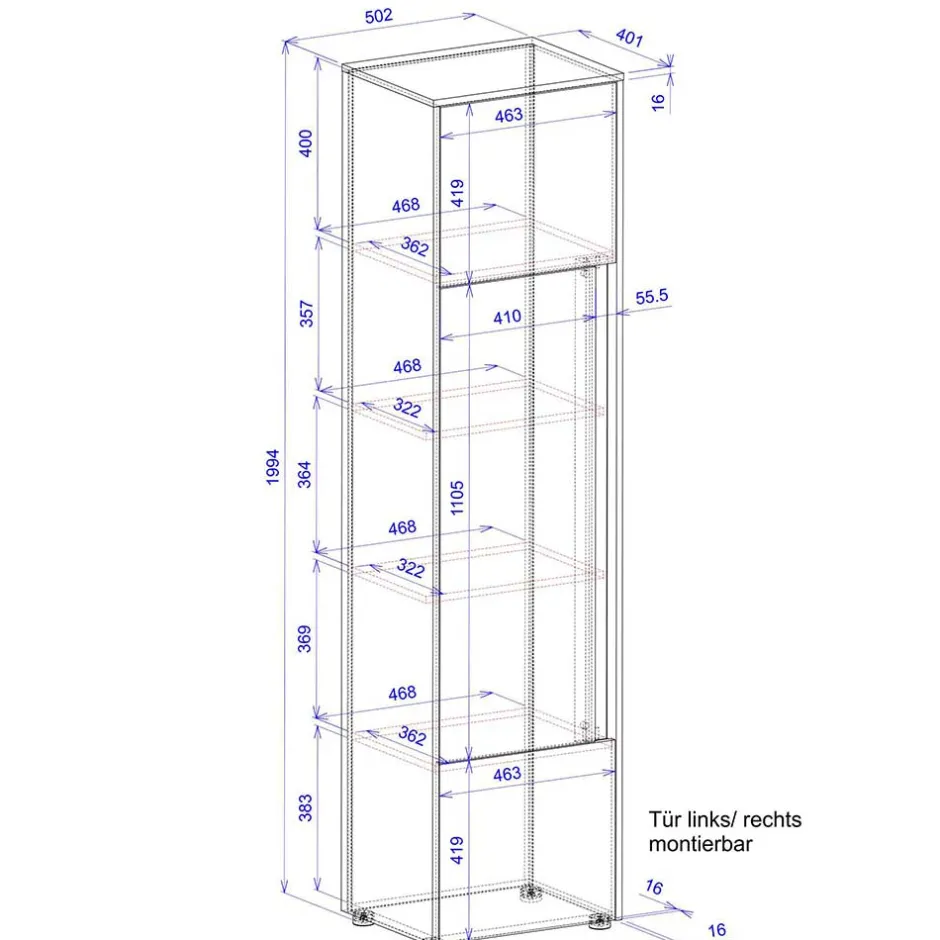 Büroschränke|Aktenschränke*Pharao24 Moderner Officeschrank Rascian