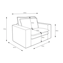 Pharao24 Moderner Sessel mit Hocker Eltusa><noscript><img width=