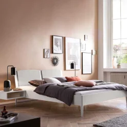 Massivholzbetten*Pharao24 Modernes Doppelbett weiß Chicola