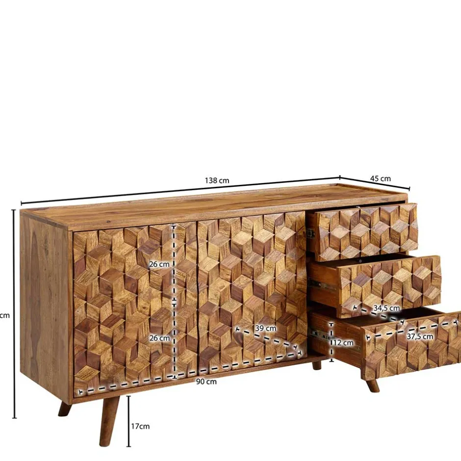 Pharao24 Modernes Sideboard Grosky> Küchenkommode|Esszimmerkommoden