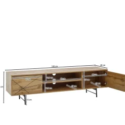 Fernsehkommoden*Pharao24 Modernes TV Lowboard Miltom