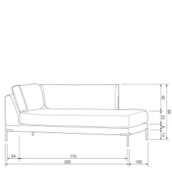 Modulsofas|Einzelsofa*Pharao24 Modul Sofa Chaiselongue Taupe Udjaca