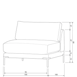 Modulsofas|Einzelsofa*Pharao24 Modul Sofa Element Udjaca